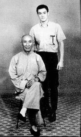 Le maître Yip Man et son élève, Bruce Lee