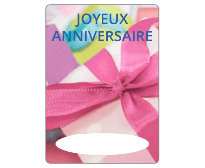 Etiquettes avec nom pour anniversaire